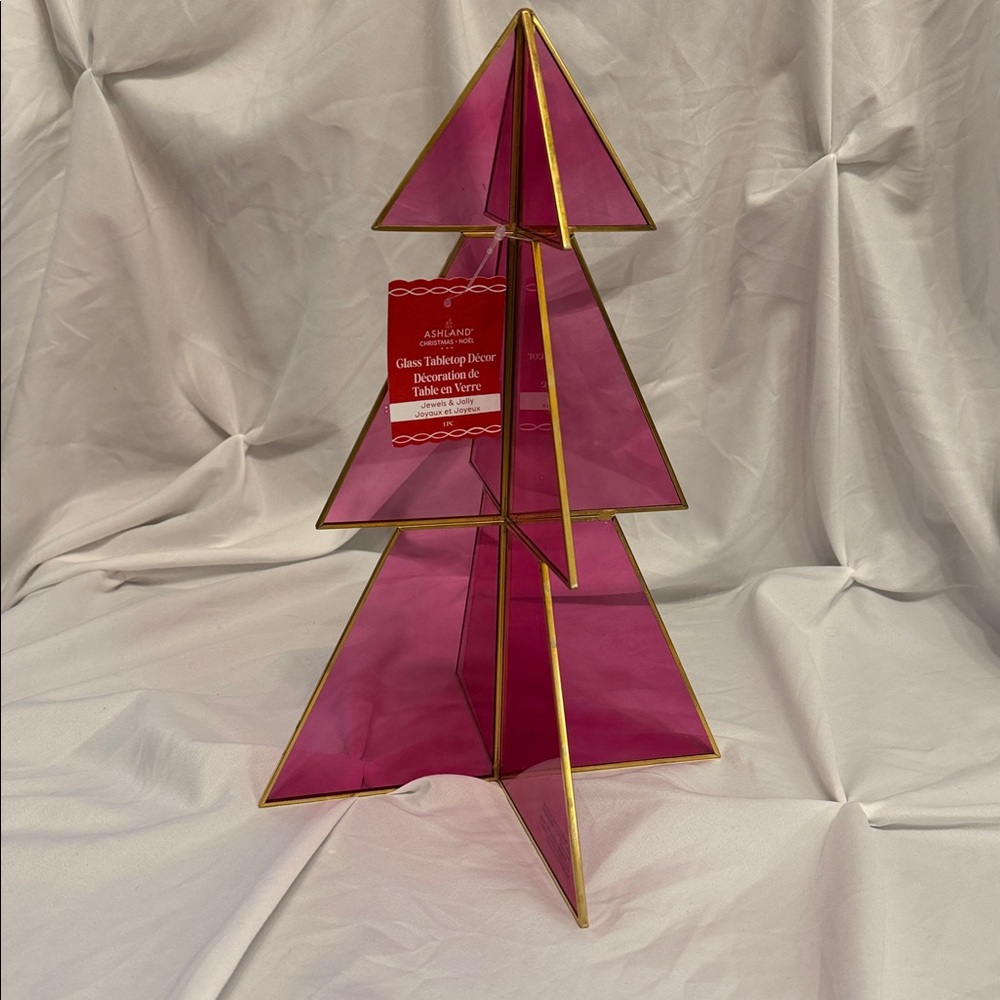 Pink Glass Christmas Tree Decor